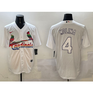 MLB Cardinals 4 Yadier Molina White Mexico Nike Cool Base Men Jersey MLB Cardinals 4 Yadier Molina White Mexico Nike Cool Base Men Jersey