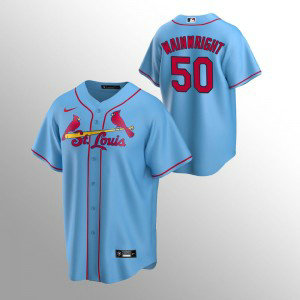 MLB Cardinals 50 Adam Wainwright Blue Nike Cool Base Men Jersey MLB Cardinals 50 Adam Wainwright Blue Nike Cool Base Men Jersey