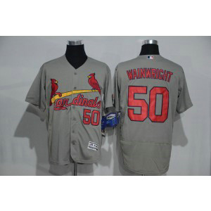 MLB Cardinals 50 Adam Wainwright Grey Flexbase Men Jersey MLB Cardinals 50 Adam Wainwright Grey Flexbase Men Jersey