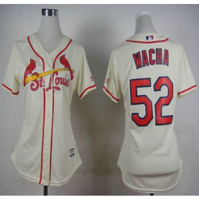 MLB Cardinals 52 Michael Wacha Cream Alternate Women Jersey MLB Cardinals 52 Michael Wacha Cream Alternate Women Jersey