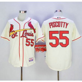 MLB Cardinals 55 Stephen Piscotty Cream Cool Base Men Jersey MLB Cardinals 55 Stephen Piscotty Cream Cool Base Men Jersey