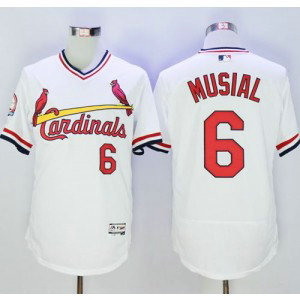 MLB Cardinals 6 Stan Musial White Flexbase Cooperstown Men Jersey MLB Cardinals 6 Stan Musial White Flexbase Cooperstown Men Jersey