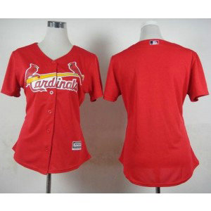 MLB Cardinals Blank Red Fashion Women Jersey MLB Cardinals Blank Red Fashion Women Jersey