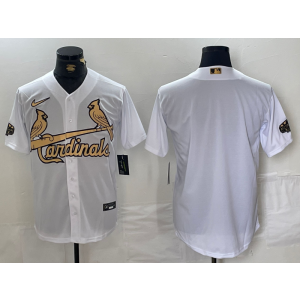 MLB Cardinals Blank White Gold Nike Cool Base Men Jersey MLB Cardinals Blank White Gold Nike Cool Base Men Jersey