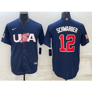 MLB Cubs 12 Kyle Schwarber Blue 2023 World Series Cool Base Men Jersey 1 MLB Cubs 12 Kyle Schwarber Blue 2023 World Series Cool Base Men Jersey 1