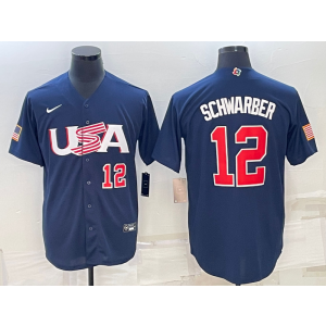 MLB Cubs 12 Kyle Schwarber Blue 2023 World Series Cool Base Men Jersey MLB Cubs 12 Kyle Schwarber Blue 2023 World Series Cool Base Men Jersey