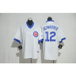 MLB Cubs 12 Kyle Schwarber White Cooperstown Cool Base Men Jersey MLB Cubs 12 Kyle Schwarber White Cooperstown Cool Base Men Jersey
