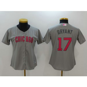 MLB Cubs 17 Kris Bryant Grey 2017 Mother's Day Cool Base Women Jersey MLB Cubs 17 Kris Bryant Grey 2017 Mother's Day Cool Base Women Jersey