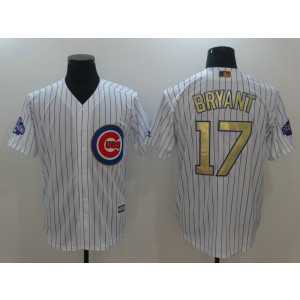MLB Cubs 17 Kris Bryant White World Series Champions Gold Program Cool Base Men Jersey MLB Cubs 17 Kris Bryant White World Series Champions Gold Program Cool Base Men Jersey