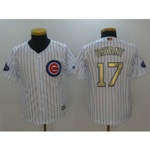 MLB Cubs 17 Kris Bryant White World Series Champions Gold Program Cool Base Women Jersey MLB Cubs 17 Kris Bryant White World Series Champions Gold Program Cool Base Women Jersey