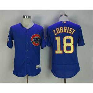 MLB Cubs 18 Ben Zobrist Blue World Series Champions Gold Program Flexbase Men Jersey MLB Cubs 18 Ben Zobrist Blue World Series Champions Gold Program Flexbase Men Jersey