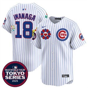 MLB Cubs 18 Shōta Imanaga White 2025 Tokyo Series Nike Cool Base Men Jersey MLB Cubs 18 Shōta Imanaga White 2025 Tokyo Series Nike Cool Base Men Jersey