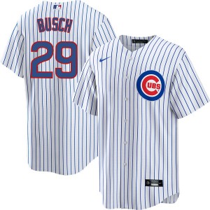 MLB Cubs 29 Michael Busch White Nike Cool Base Men Jersey MLB Cubs 29 Michael Busch White Nike Cool Base Men Jersey