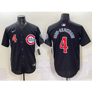 MLB Cubs 4 Pete Crow-Armstrong Black Nike Cool Base Men Jersey MLB Cubs 4 Pete Crow-Armstrong Black Nike Cool Base Men Jersey