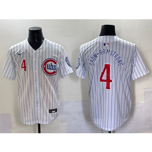 MLB Cubs 4 Pete Crow-Armstrong White Nike Cool Base Men Jersey MLB Cubs 4 Pete Crow-Armstrong White Nike Cool Base Men Jersey