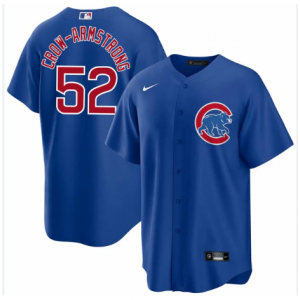 MLB Cubs 52 Pete Crow-Armstrong Blue Nike Cool Base Men Jersey MLB Cubs 52 Pete Crow-Armstrong Blue Nike Cool Base Men Jersey