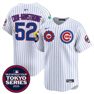 MLB Cubs 52 Pete Crow-Armstrong White 2025 Tokyo Series Nike Cool Base Men Jersey MLB Cubs 52 Pete Crow-Armstrong White 2025 Tokyo Series Nike Cool Base Men Jersey