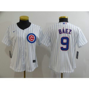 MLB Cubs 9 Javier Baez White 2020 Nike Cool Base Women Jersey MLB Cubs 9 Javier Baez White 2020 Nike Cool Base Women Jersey
