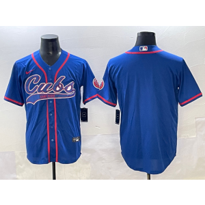 MLB Cubs Blank Blue Nike Cool Base Men Jersey MLB Cubs Blank Blue Nike Cool Base Men Jersey