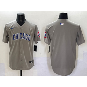MLB Cubs Blank Grey Nike Cool Base Men Jersey MLB Cubs Blank Grey Nike Cool Base Men Jersey