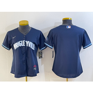MLB Cubs Blank Navy City Nike Cool Base Women Jersey MLB Cubs Blank Navy City Nike Cool Base Women Jersey