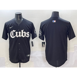 MLB Cubs Blank New Black Nike Cool Base Men Jersey MLB Cubs Blank New Black Nike Cool Base Men Jersey