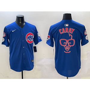 MLB Cubs Caray Blue Baseball Nike Cool Base Men Jersey MLB Cubs Caray Blue Baseball Nike Cool Base Men Jersey