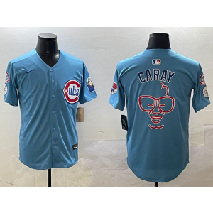 MLB Cubs Caray Blue Nike Cool Base Men Jersey MLB Cubs Caray Blue Nike Cool Base Men Jersey