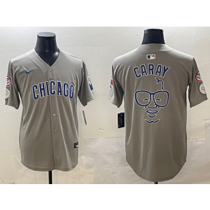 MLB Cubs Caray Grey Baseball Nike Cool Base Men Jersey MLB Cubs Caray Grey Baseball Nike Cool Base Men Jersey