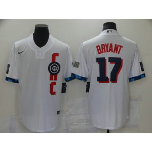 MLB Cubs Wrigleyville 17 Bryant White 2021 All-Star Cool Base Men Jersey