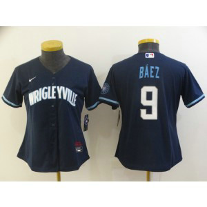 MLB Cubs Wrigleyville 9 BAEZ 2021 City Connect Nike Cool Base Women Jersey MLB Cubs Wrigleyville 9 BAEZ 2021 City Connect Nike Cool Base Women Jersey