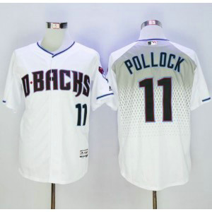 MLB Diamondbacks 11 A. J. Pollock White Capri New Cool Base Men Jersey MLB Diamondbacks 11 A. J. Pollock White Capri New Cool Base Men Jersey