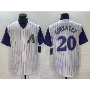 MLB Diamondbacks 20 Luis Gonzalez White Throwback Men Jersey MLB Diamondbacks 20 Luis Gonzalez White Throwback Men Jersey