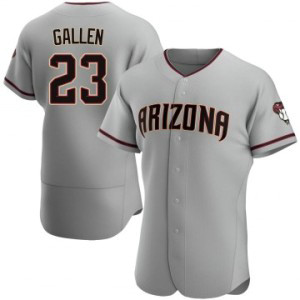 MLB Diamondbacks 23 Zac Gallen Grey FlexBase Men Jersey