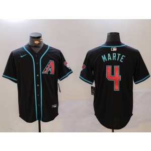 MLB Diamondbacks 4 Ketel Marte Black Nike Cool Base Men Jersey MLB Diamondbacks 4 Ketel Marte Black Nike Cool Base Men Jersey