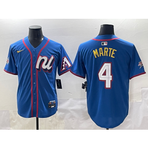 MLB Diamondbacks 4 Ketel Marte Blue National League 2025 All Star Nike Cool Base Men Jersey MLB Diamondbacks 4 Ketel Marte Blue National League 2025 All Star Nike Cool Base Men Jersey