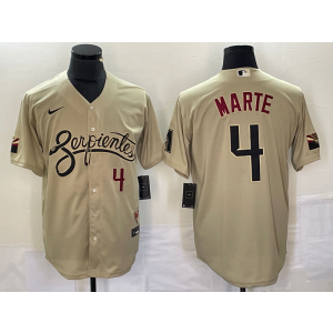 MLB Diamondbacks 4 Ketel Marte Cream Nike Cool Base Men Jersey MLB Diamondbacks 4 Ketel Marte Cream Nike Cool Base Men Jersey