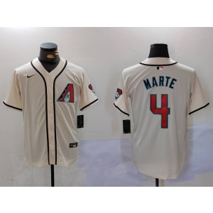 MLB Diamondbacks 4 Ketel Marte Cream Nike Cool Base Men Jersey MLB Diamondbacks 4 Ketel Marte Cream Nike Cool Base Men Jersey
