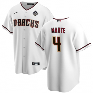 MLB Diamondbacks 4 Ketel Marte White 2023 World Series Nike Cool Base Men Jersey MLB Diamondbacks 4 Ketel Marte White 2023 World Series Nike Cool Base Men Jersey