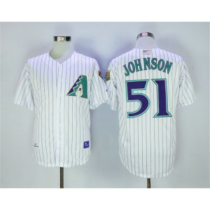 MLB Diamondbacks 51 Randy Johnson 2001 Throwback Men Jersey MLB Diamondbacks 51 Randy Johnson 2001 Throwback Men Jersey