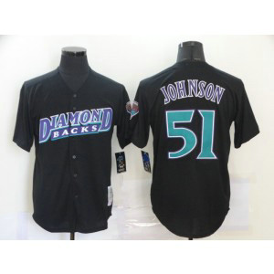MLB Diamondbacks 51 Randy Johnson Black Cooperstown Collection Throwback Men Jersey MLB Diamondbacks 51 Randy Johnson Black Cooperstown Collection Throwback Men Jersey