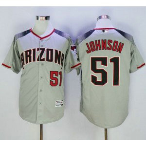 MLB Diamondbacks 51 Randy Johnson Gray Brick New Cool Base Men Jersey MLB Diamondbacks 51 Randy Johnson Gray Brick New Cool Base Men Jersey