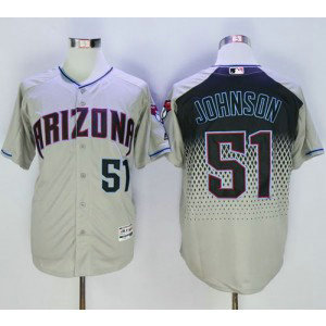 MLB Diamondbacks 51 Randy Johnson Gray Capri New Cool Base Men Jersey MLB Diamondbacks 51 Randy Johnson Gray Capri New Cool Base Men Jersey