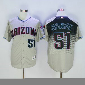 MLB Diamondbacks 51 Randy Johnson Gray Teal Flexbase Men Jersey MLB Diamondbacks 51 Randy Johnson Gray Teal Flexbase Men Jersey