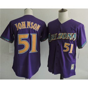 MLB Diamondbacks 51 Randy Johnson Purple Throwback Men Jersey MLB Diamondbacks 51 Randy Johnson Purple Throwback Men Jersey