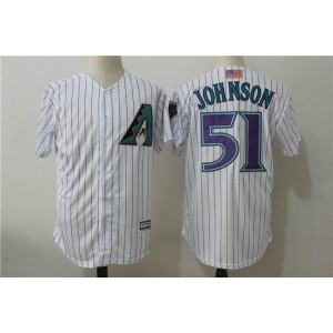 MLB Diamondbacks 51 Randy Johnson White New Cool Base Men Jersey MLB Diamondbacks 51 Randy Johnson White New Cool Base Men Jersey