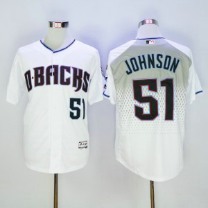 MLB Diamondbacks 51 Randy Johnson White Teal Flexbase Men Jersey MLB Diamondbacks 51 Randy Johnson White Teal Flexbase Men Jersey