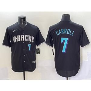 MLB Diamondbacks 7 Corbin Carroll Black Nike Cool Base Men Jersey MLB Diamondbacks 7 Corbin Carroll Black Nike Cool Base Men Jersey