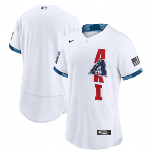 MLB Diamondbacks Blank White 2021 All-Star Flexbase Men Jersey MLB Diamondbacks Blank White 2021 All-Star Flexbase Men Jersey