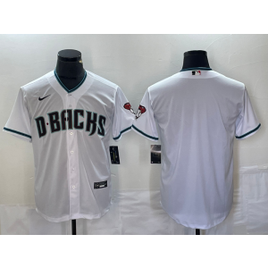 MLB Diamondbacks Blank White Nike Cool Base Men Jersey